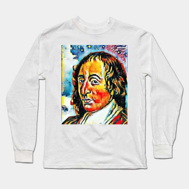 Blaise Pascal Abstract Portrait | Blaise Pascal Artwork 5 Long Sleeve T-Shirt by JustLit